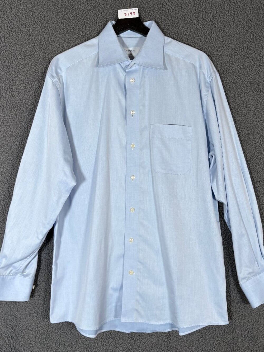 Eton Classic Signature Twill Dress Shirt - Men's Size 41/16 - Blue